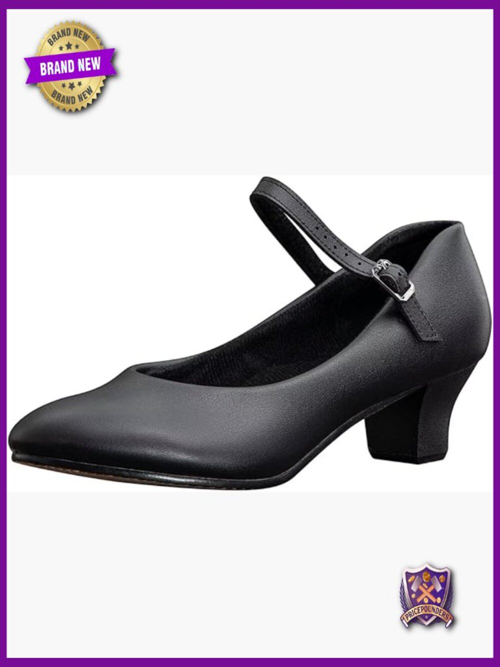 Women's Character Dance Shoes Ankle Strap Block Heel Ballroom Tango